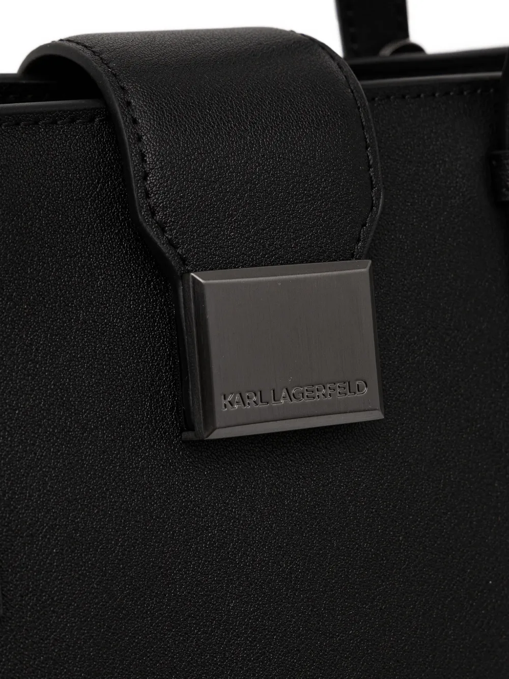  Karl Lagerfeld Logo-plaque Tote Bag - Black 