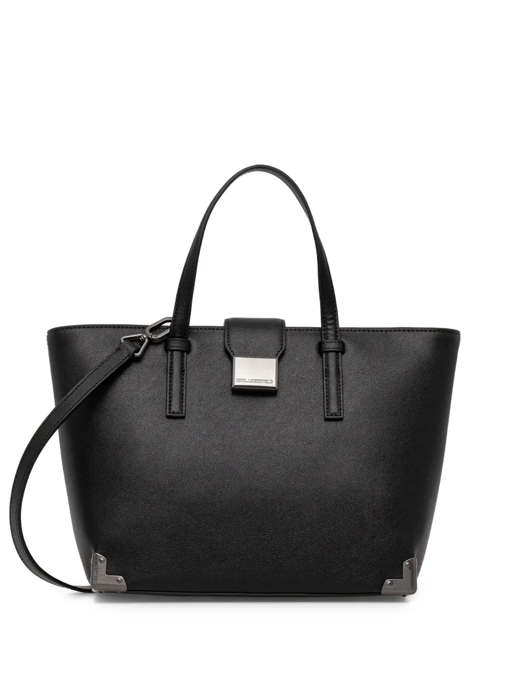 Karl Lagerfeld logo-plaque tote bag - Nero
