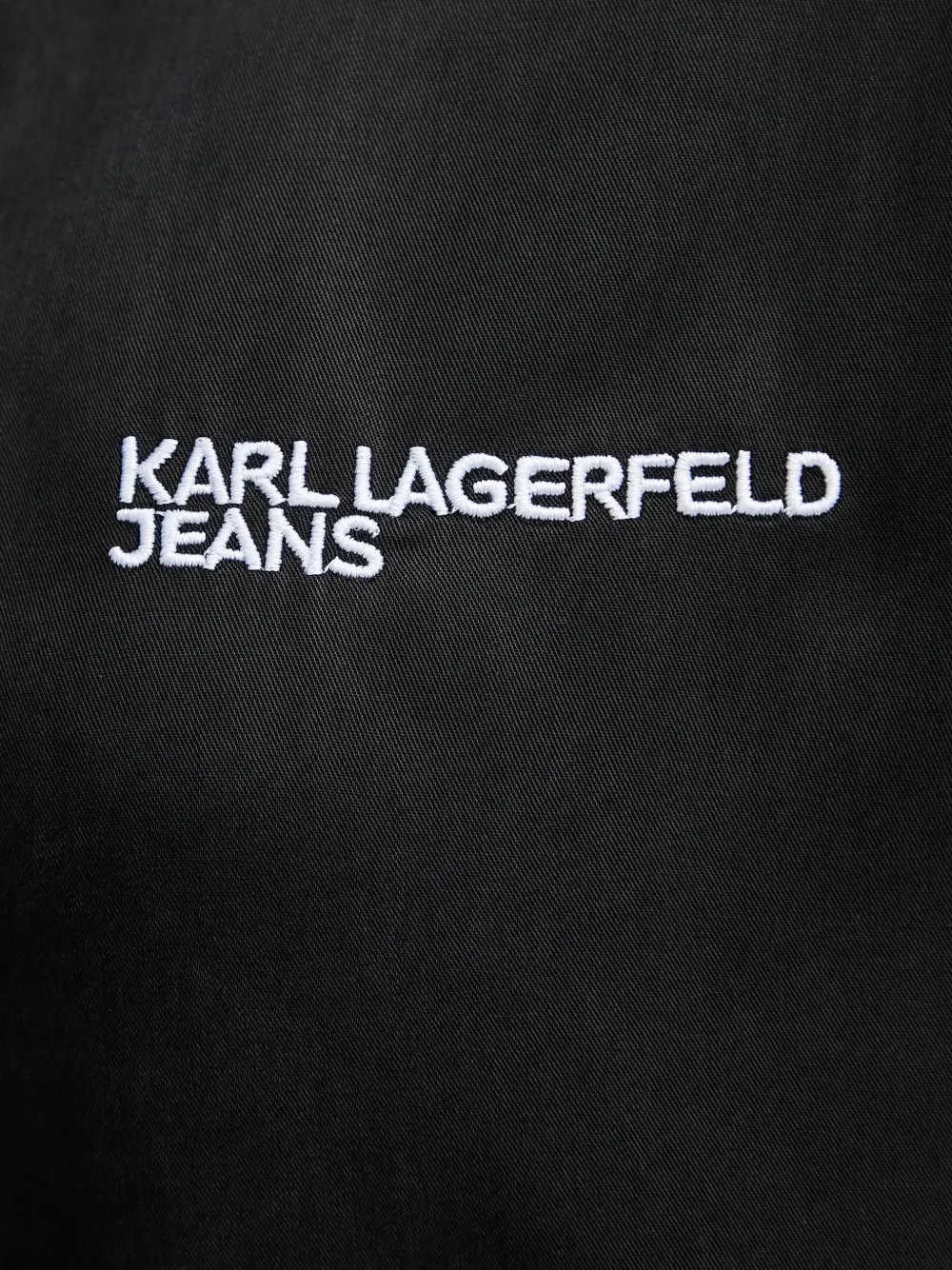 Karl Lagerfeld Jeans Blouse met gestrikte zijkant en logo Zwart