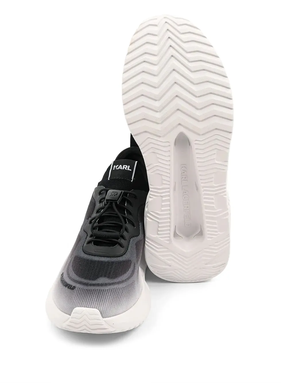 Karl Lagerfeld logo-lettering sneakers Zwart