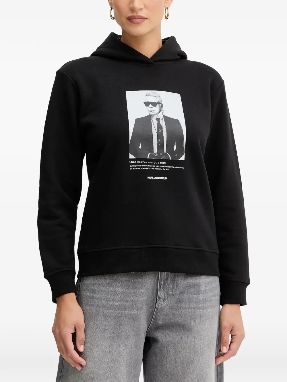 Karl Lagerfeld graphic-print hoodie - Nero