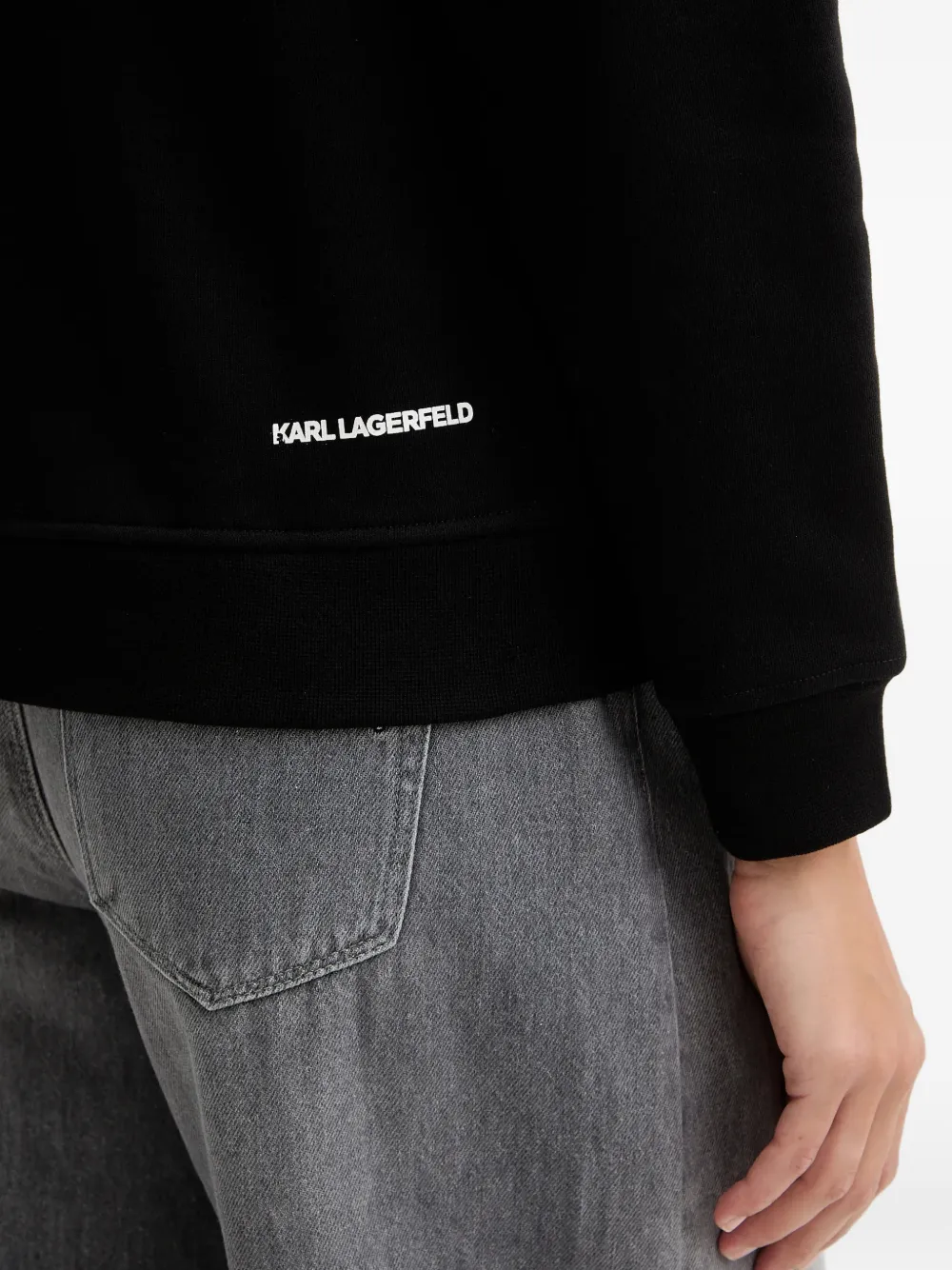 Karl Lagerfeld Hoodie met print Zwart