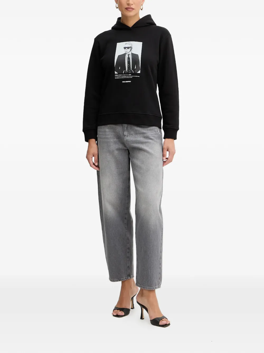 Karl Lagerfeld Hoodie met print Zwart