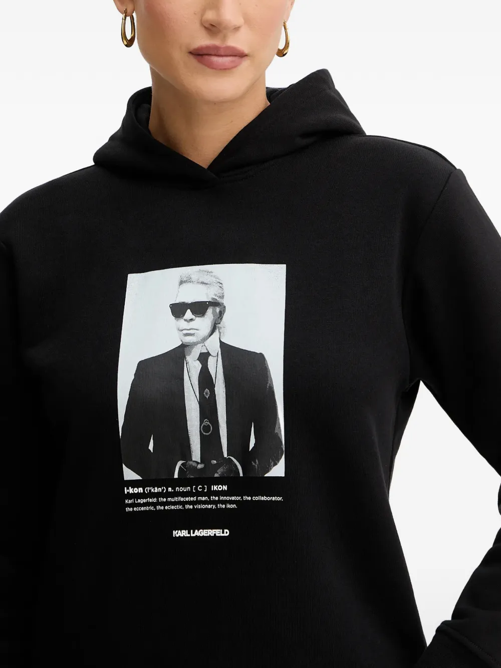 Karl Lagerfeld Hoodie met print Zwart