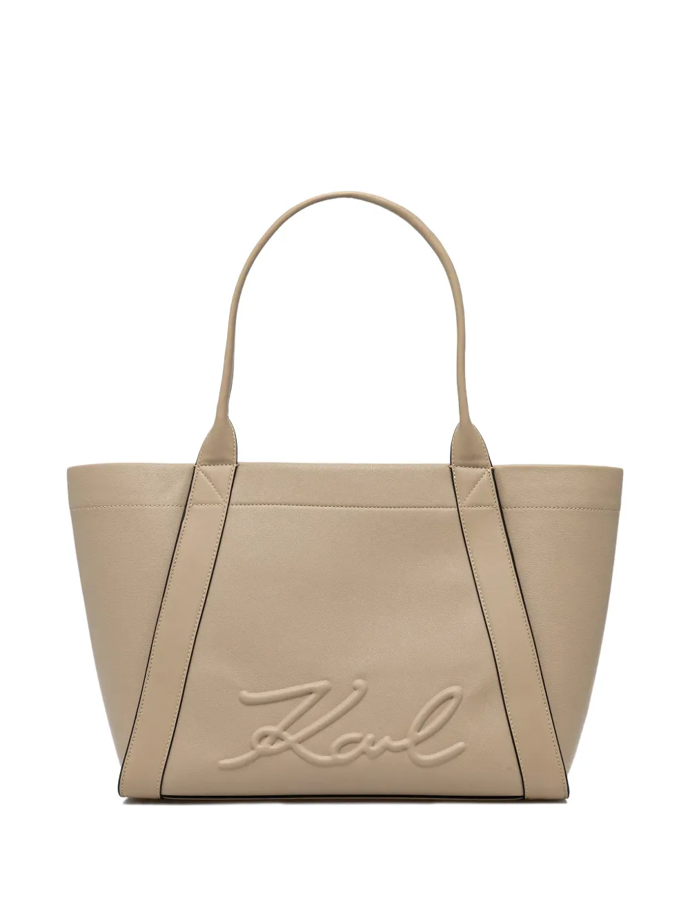 Karl Lagerfeld signature-embossed tote bag - Toni neutri