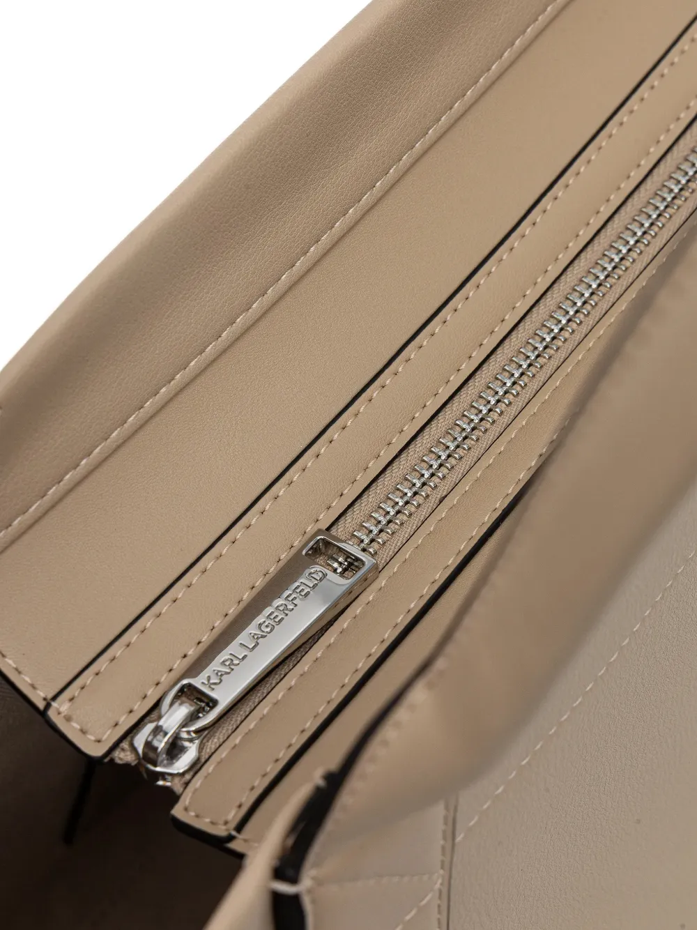 Karl Lagerfeld Shopper met kenmerkend reliëf Beige