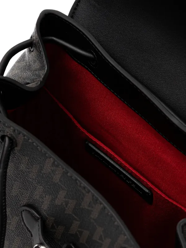 Karl Lagerfeld logo-appliqué Monogram Backpack | Brown  display picture 3