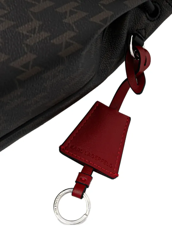 Karl Lagerfeld logo-appliqué Monogram Backpack | Brown  display picture 2