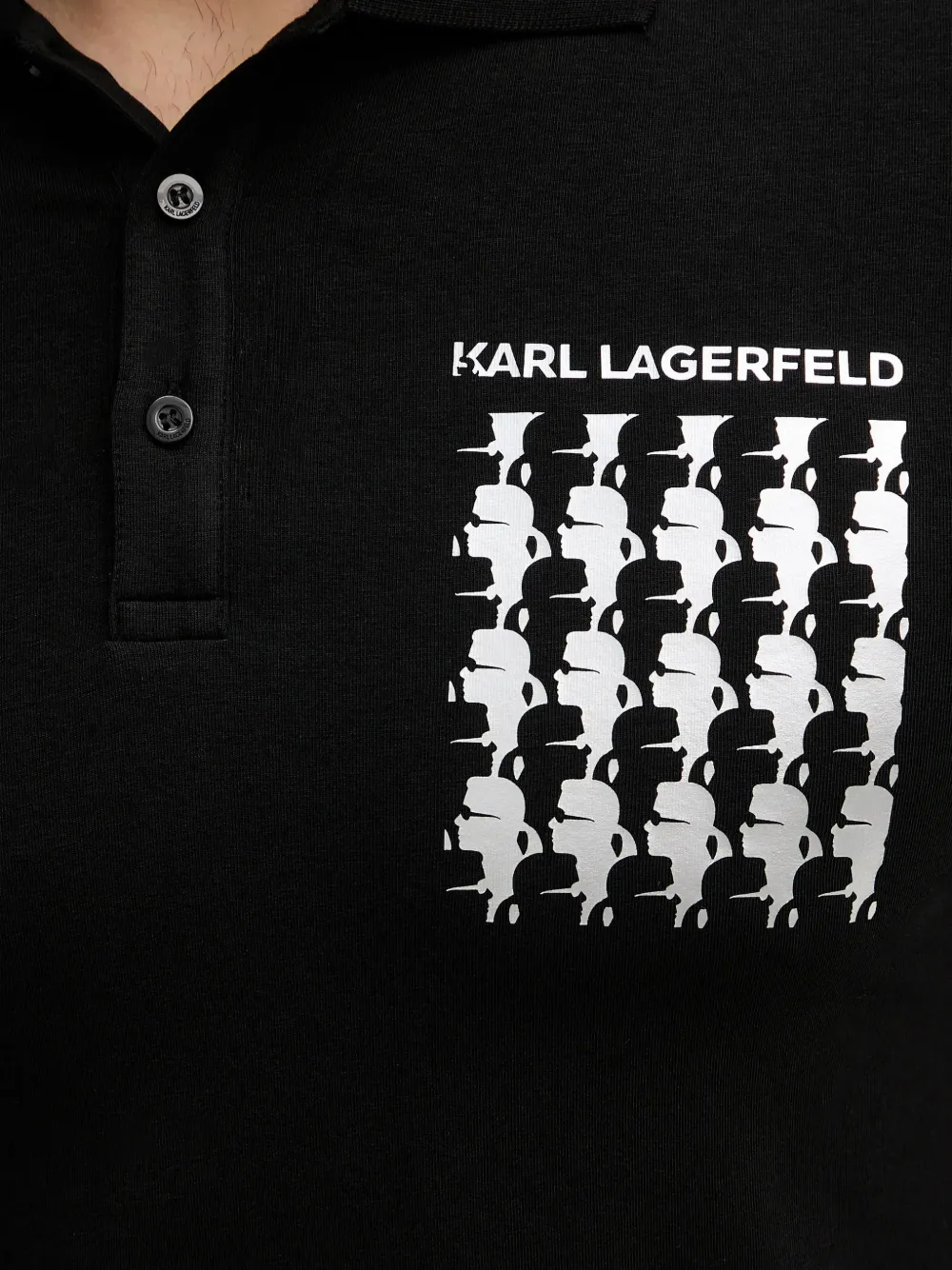 Karl Lagerfeld Poloshirt met logoprint Zwart