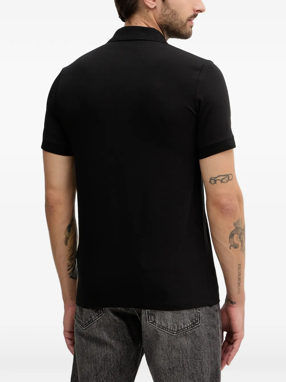 Karl Lagerfeld Poloshirt met logoprint Zwart