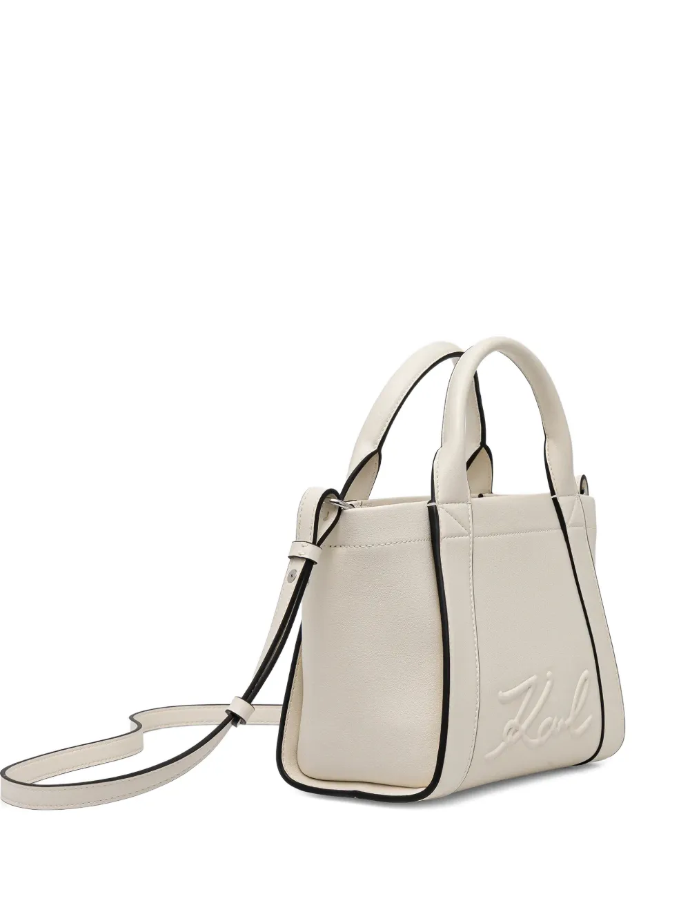 Karl Lagerfeld embossed-logo tote logo - Bianco