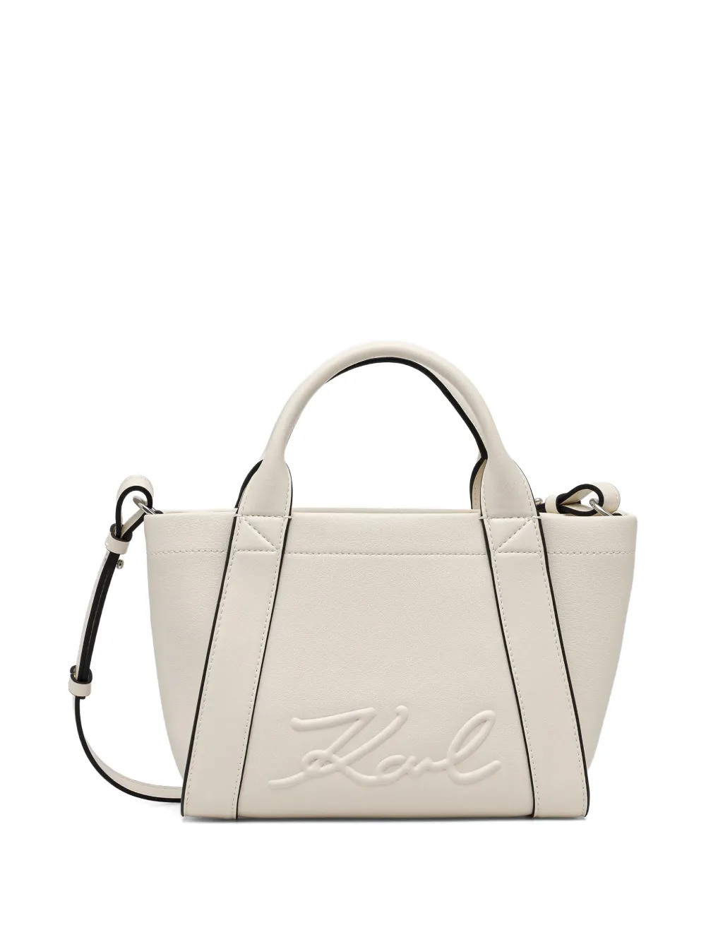 Karl Lagerfeld embossed-logo tote logo - Bianco