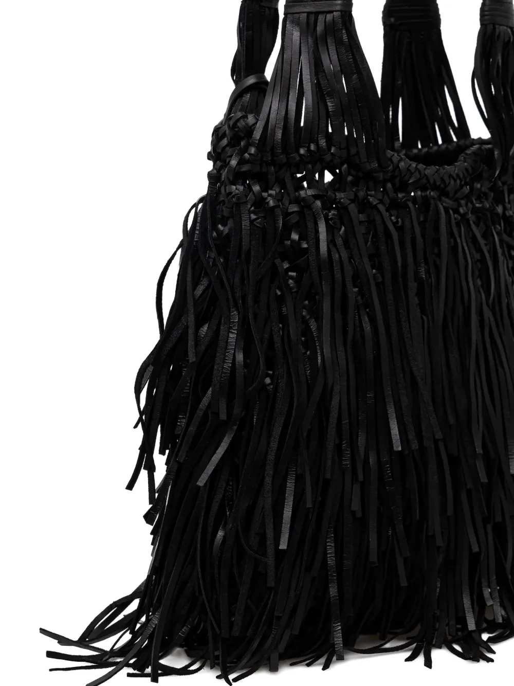 braided fringe shoulder bag