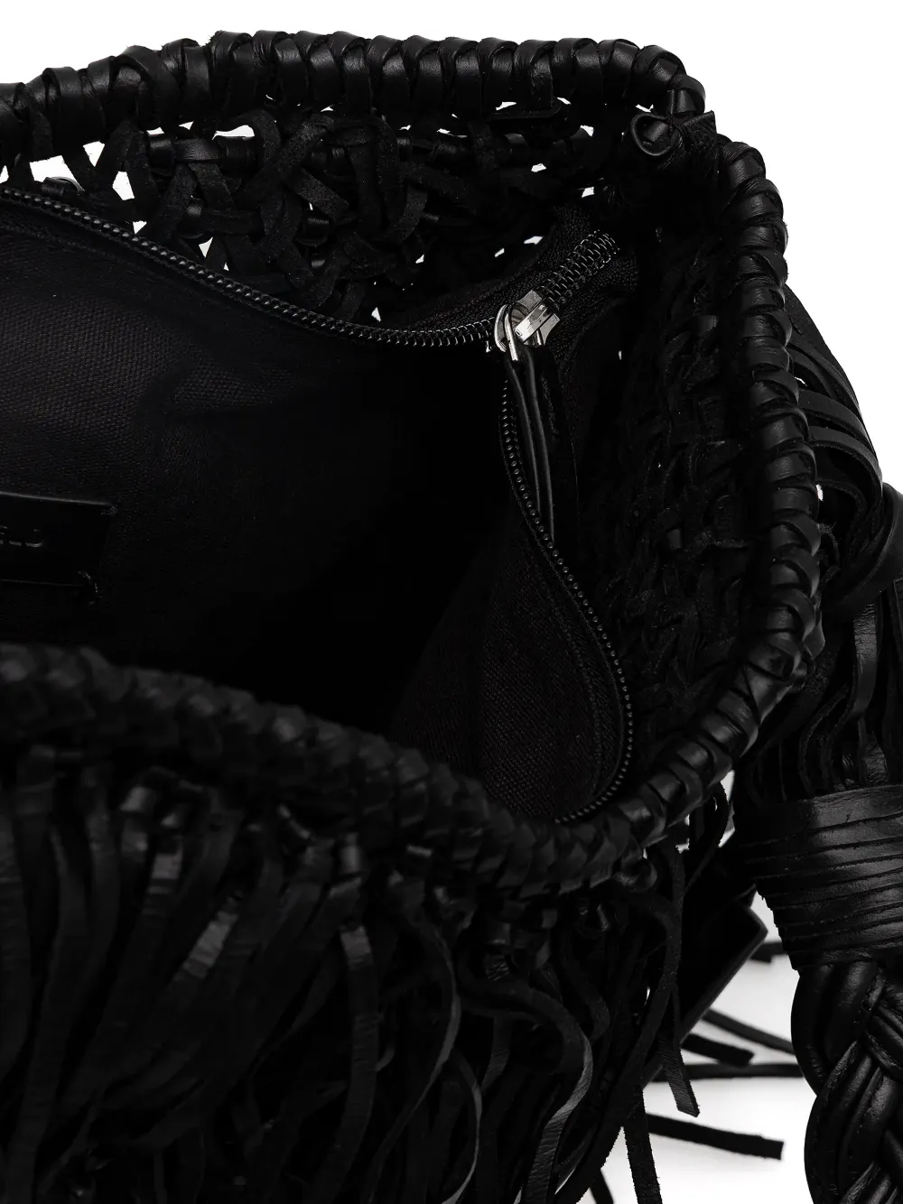 braided fringe shoulder bag