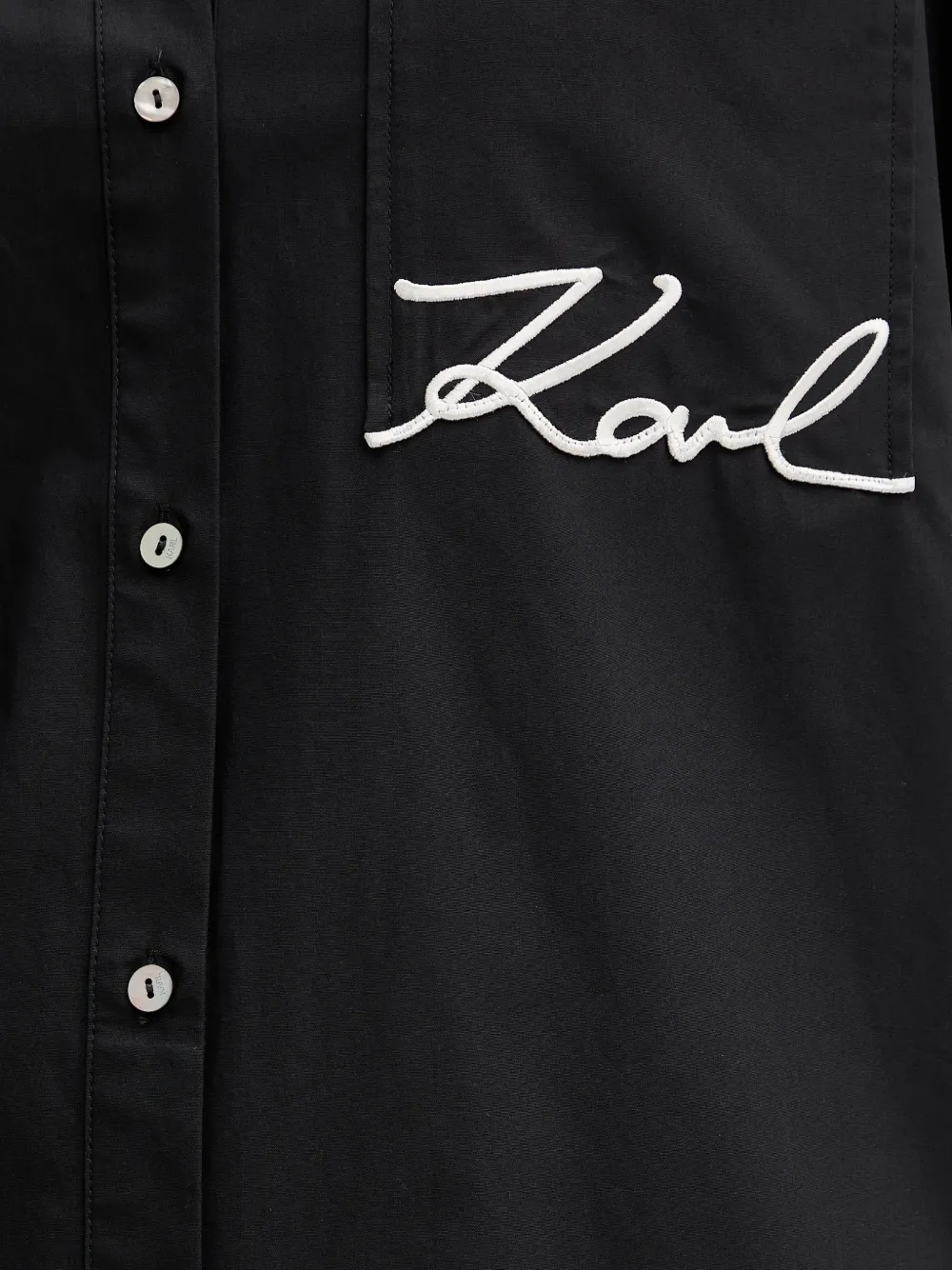 Karl Lagerfeld Blouse met geborduurd logo Zwart