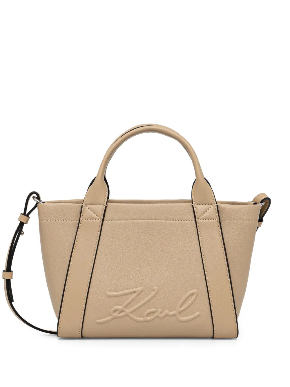 Karl Lagerfeld embossed-logo tote bag - Toni neutri