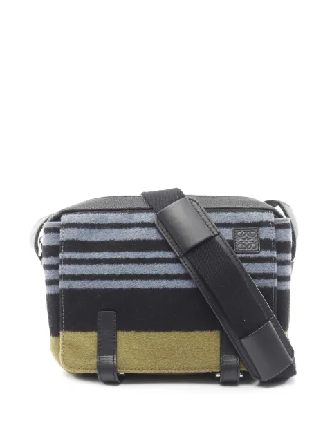 Loewe Pre-Owned bolsa crossbody XS Wool Military Messenger Bag 2010-2025