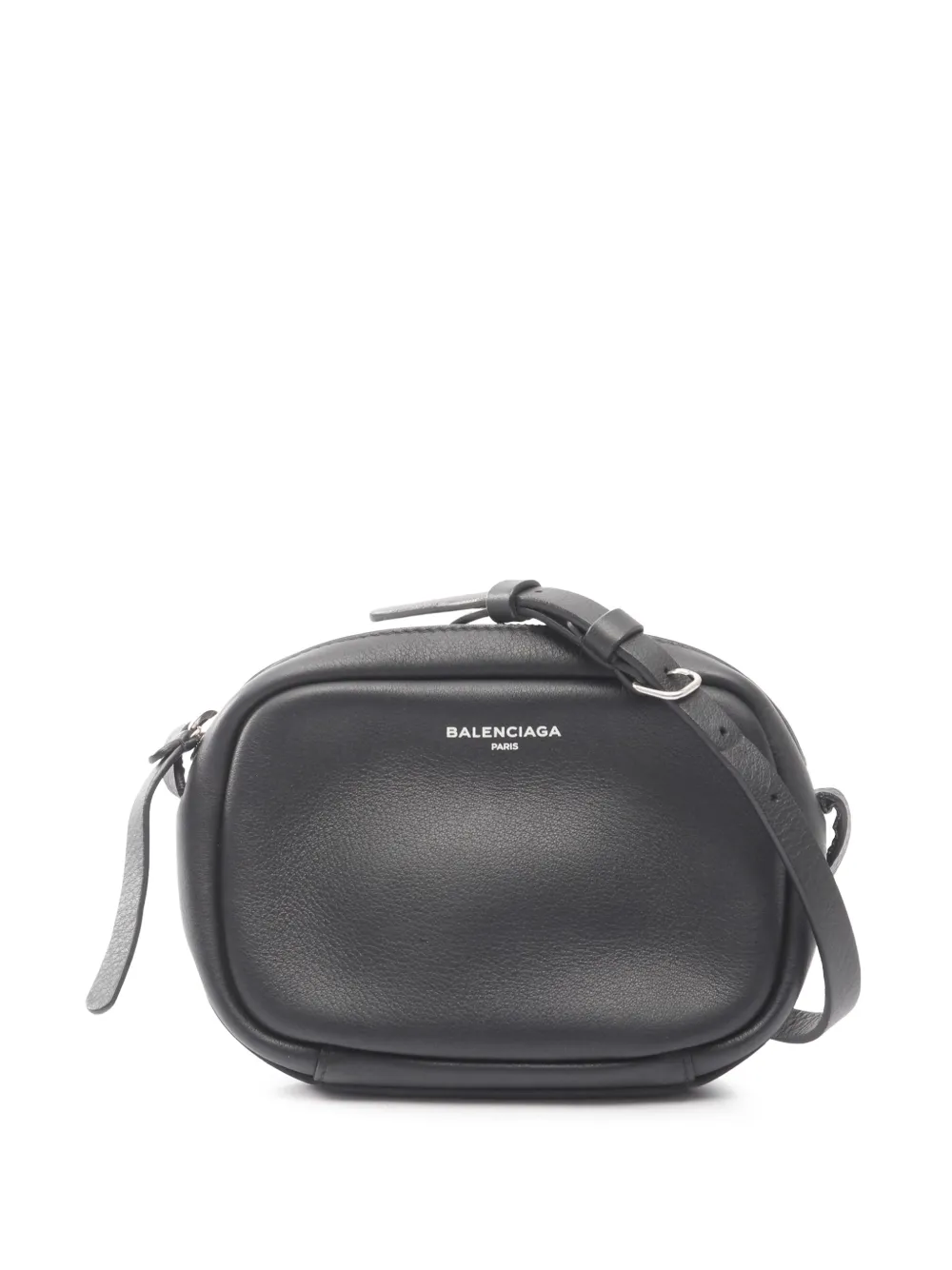 Balenciaga Pre-Owned Borsa a tracolla Everyday XS in pelle di vitello pieno fiore 2010-2025 - Nero