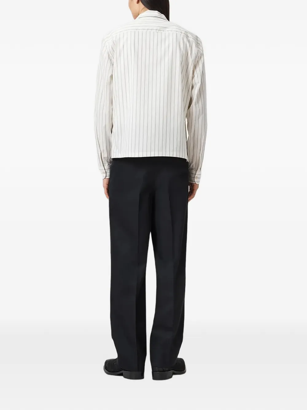  Allsaints Tallis Button Pleated Trousers - Black 