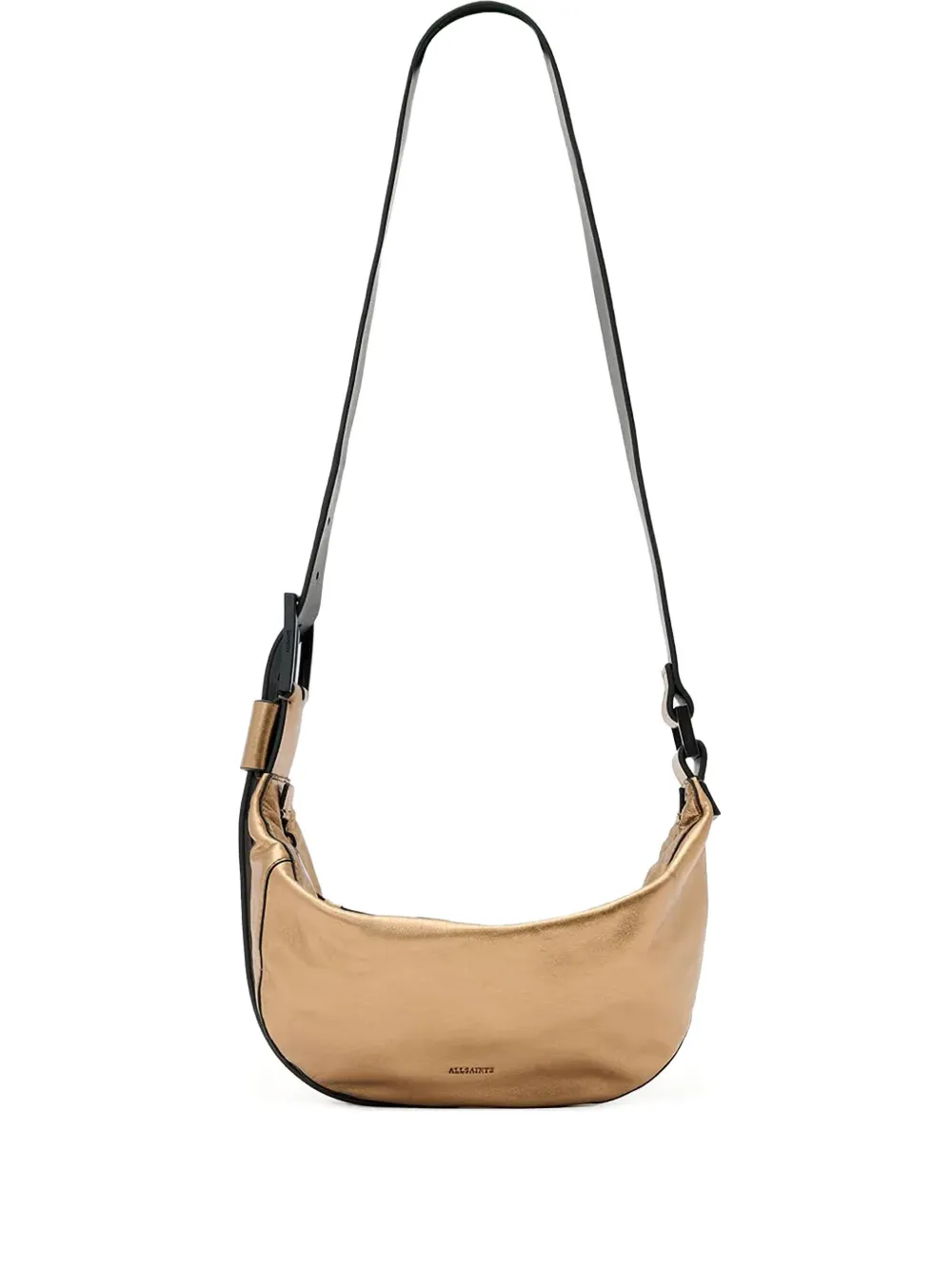 Allsaints Luna Adjustable-strap Cross Body Bag In Gold