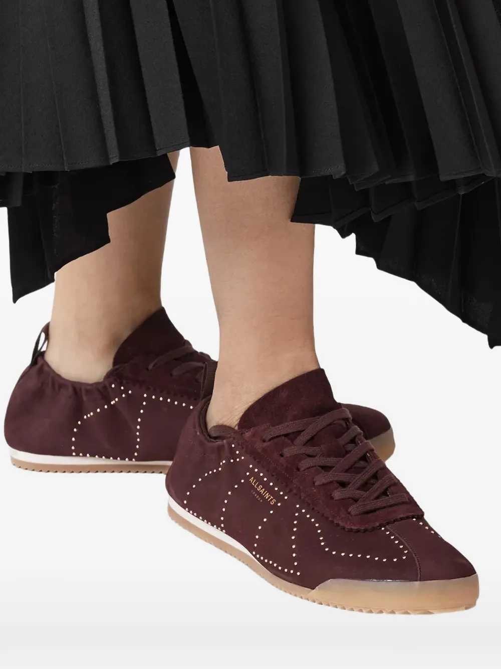 AllSaints Kenny studded lace-up sneakers Bruin