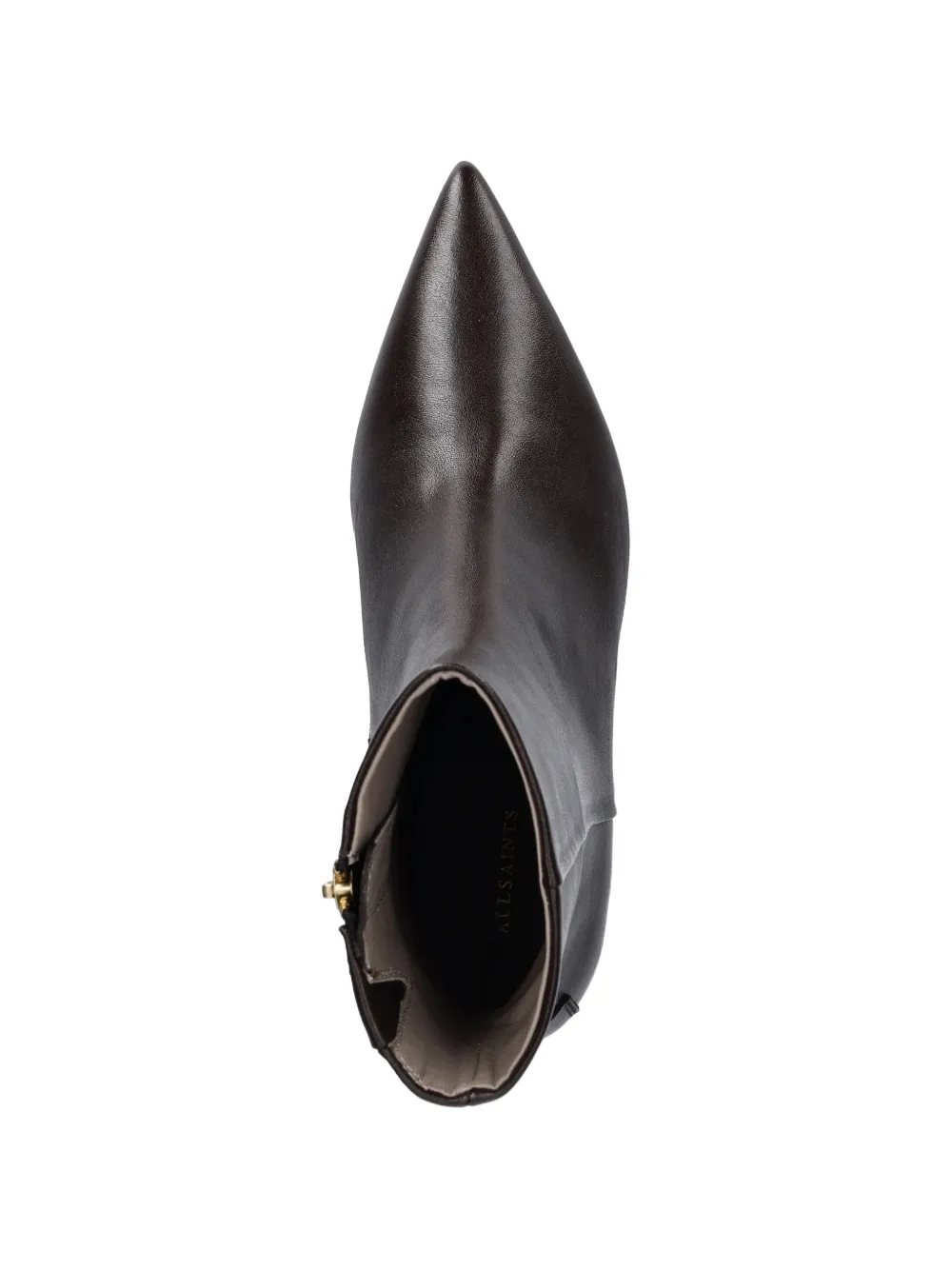 AllSaints Vivian pointed-toe zip ankle boots Bruin