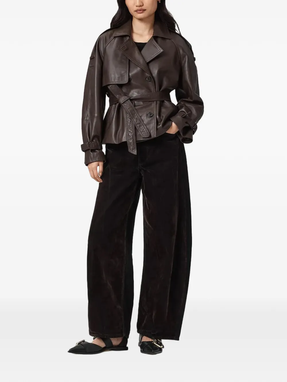 AllSaints Helena panelled jeans - Bruin