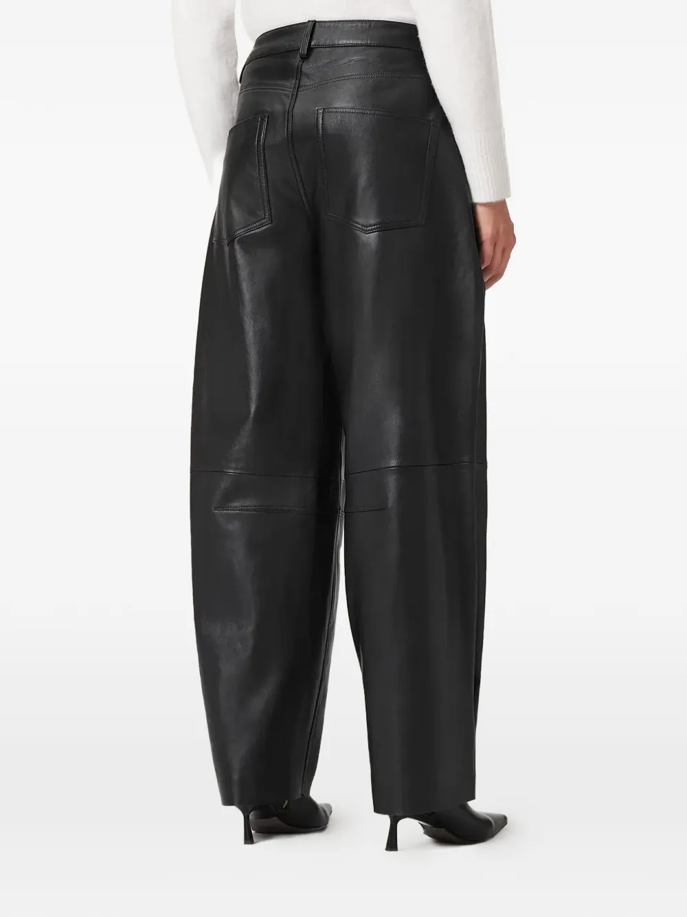 AllSaints Jett panelled leather trousers - Zwart