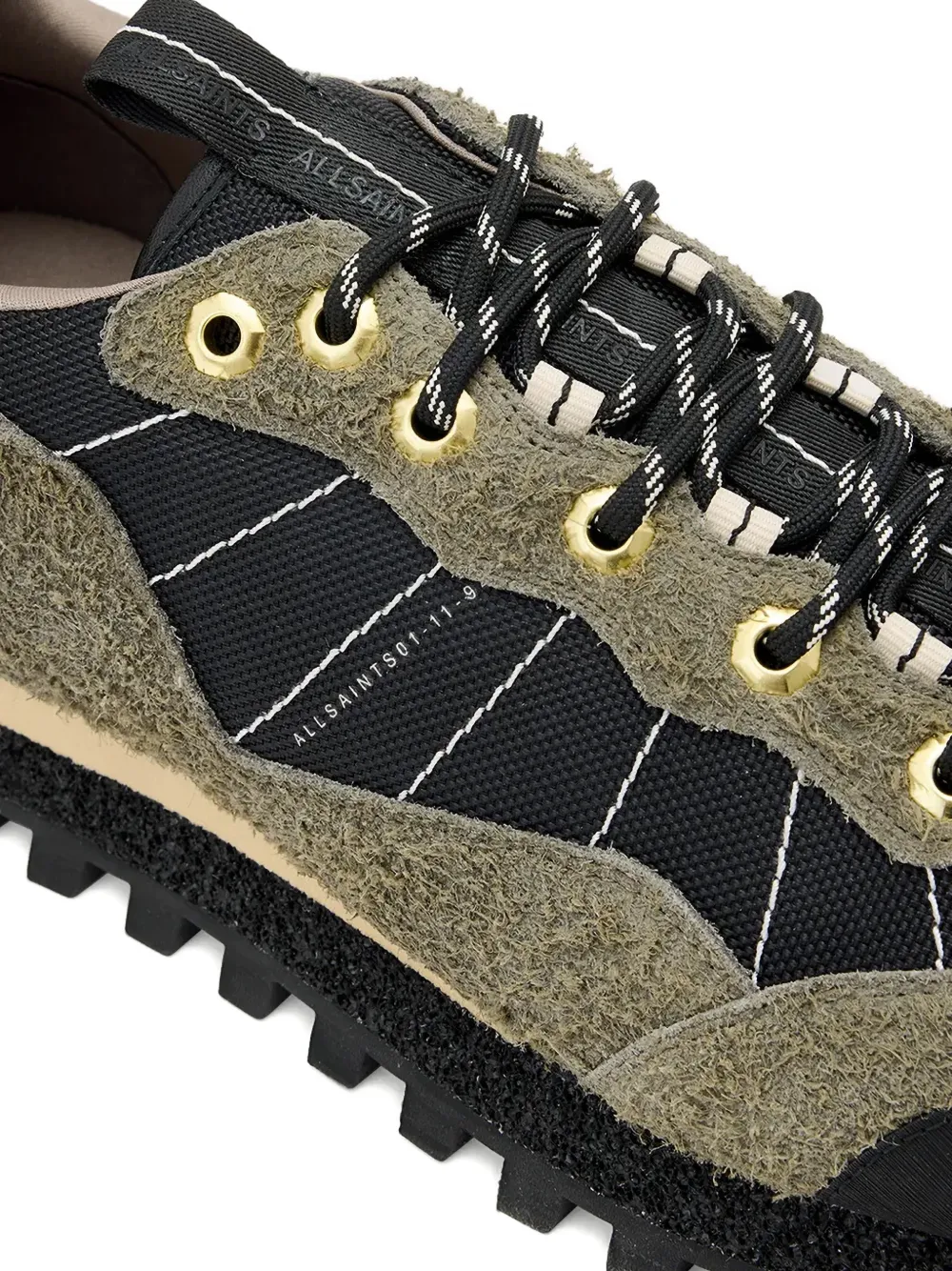 AllSaints Nevis contrast-panelled sneakers Groen