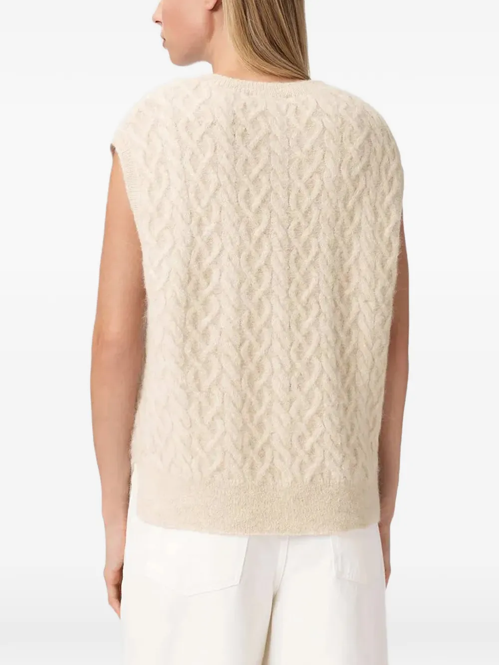 Allsaints Round-neck Sleveless Vest In Neutral