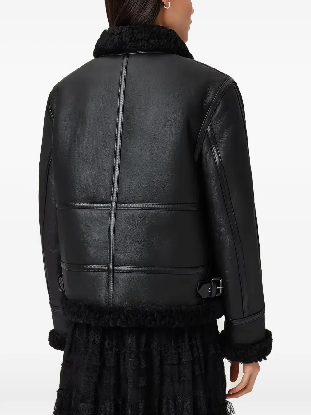 AllSaints Lorel jack met rits Zwart