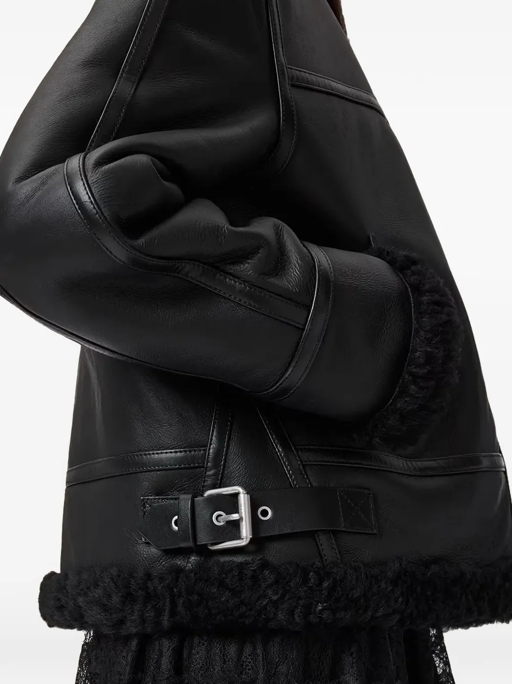 AllSaints Lorel jack met rits Zwart