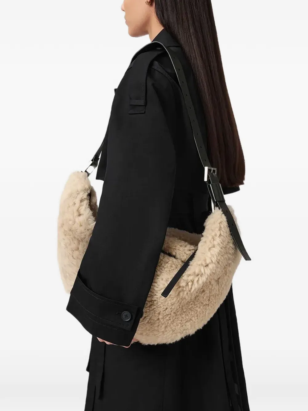  Allsaints Luna Embossed-logo Cross Body Bag - Neutrals 