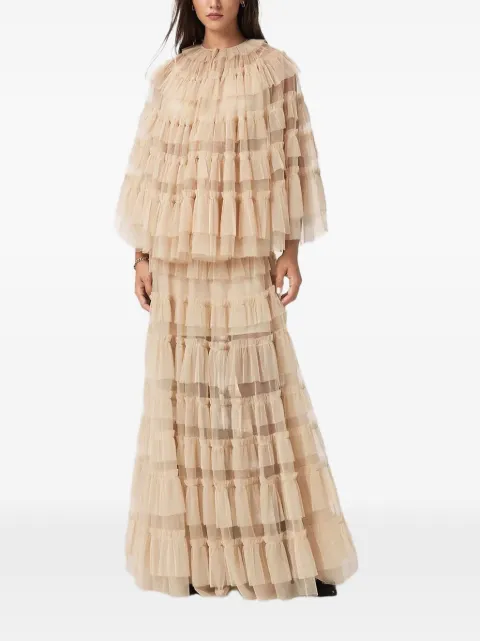 AllSaints Aude ruffled maxi skirt