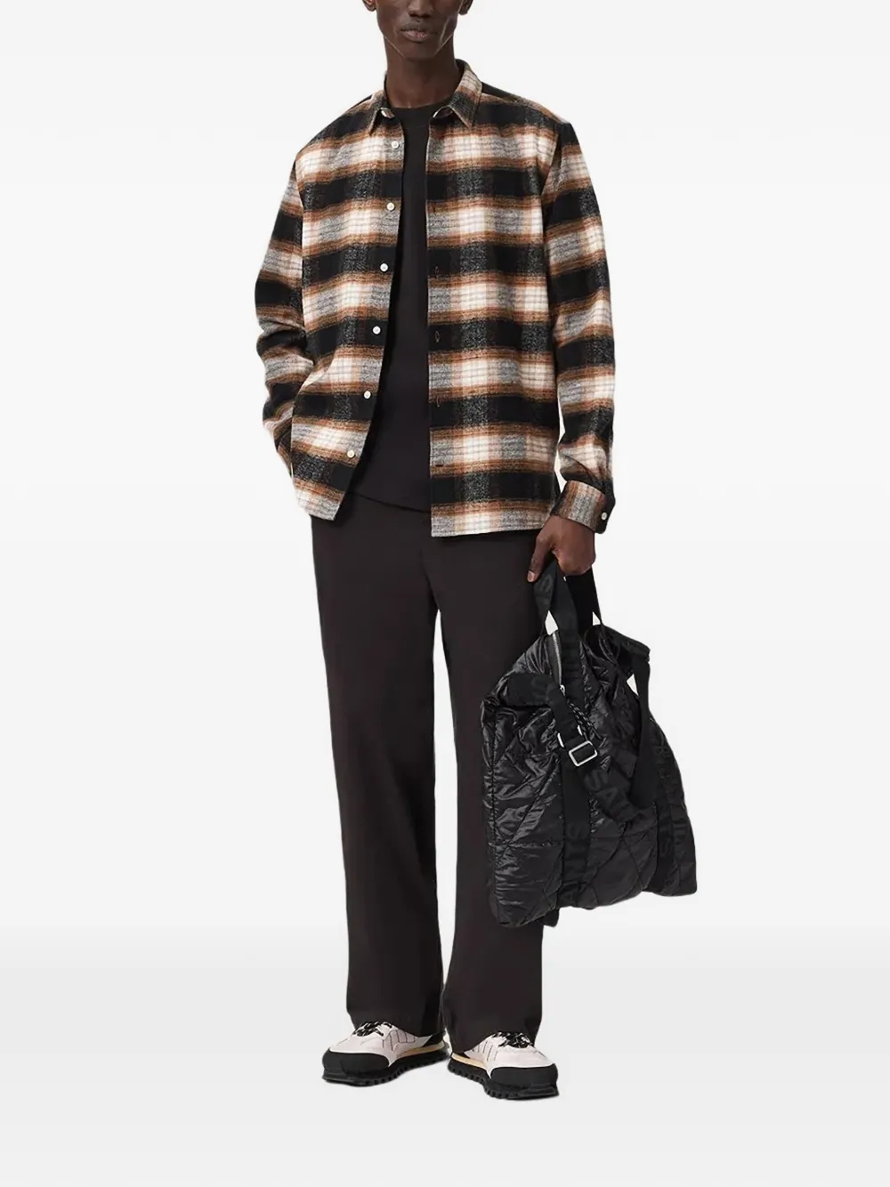 AllSaints belt-loop button trousers | Wide Leg Pants | Image 2