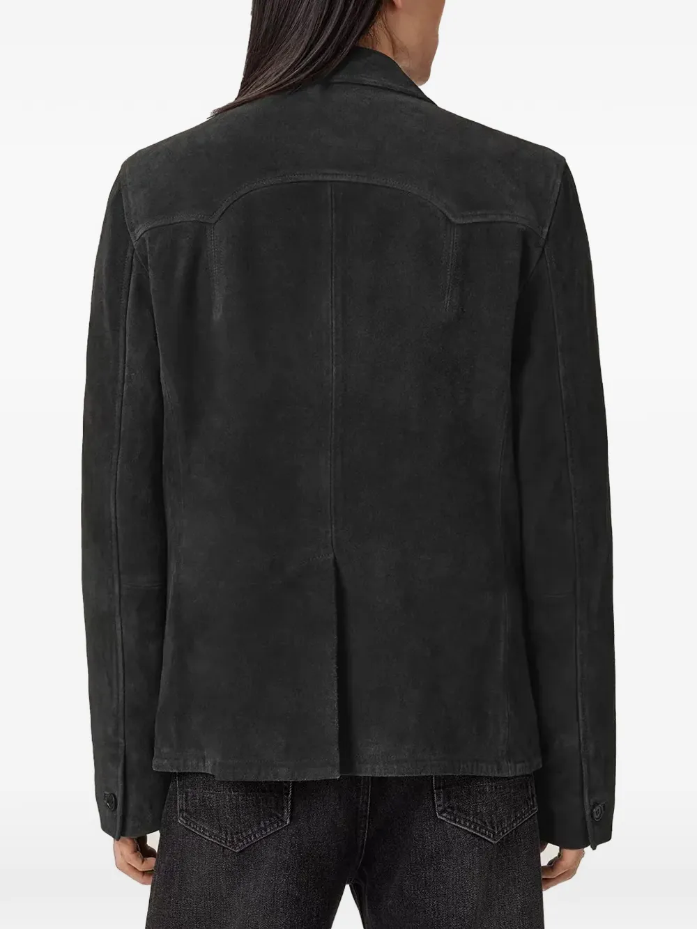 AllSaints Hornett blazer met knopen en vlakken Zwart
