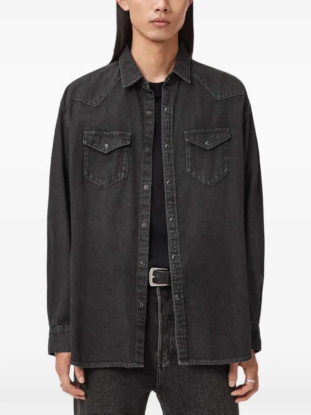 AllSaints Fenton pocket shirt - Nero