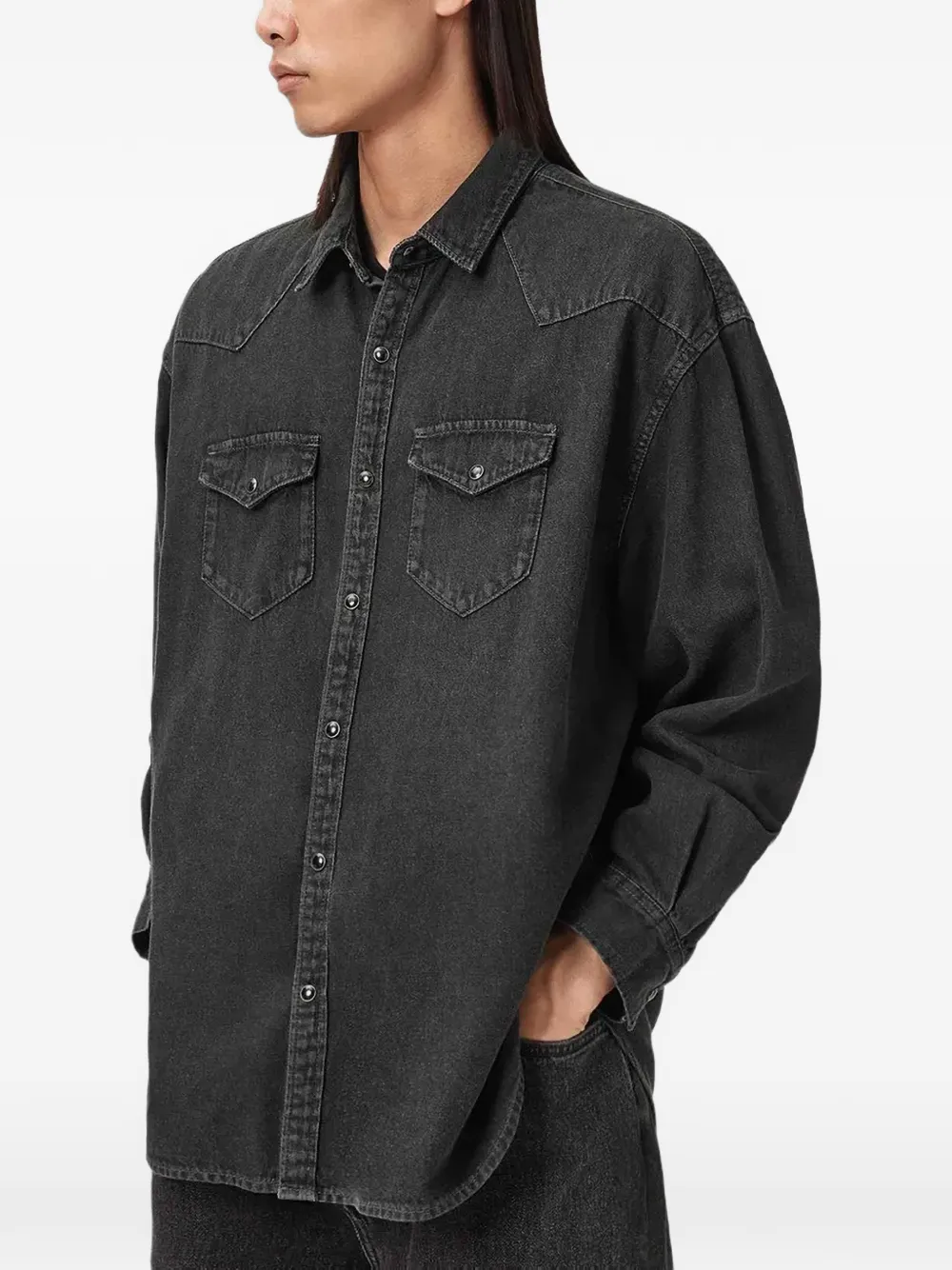  Allsaints Fenton Pocket Shirt - Black 