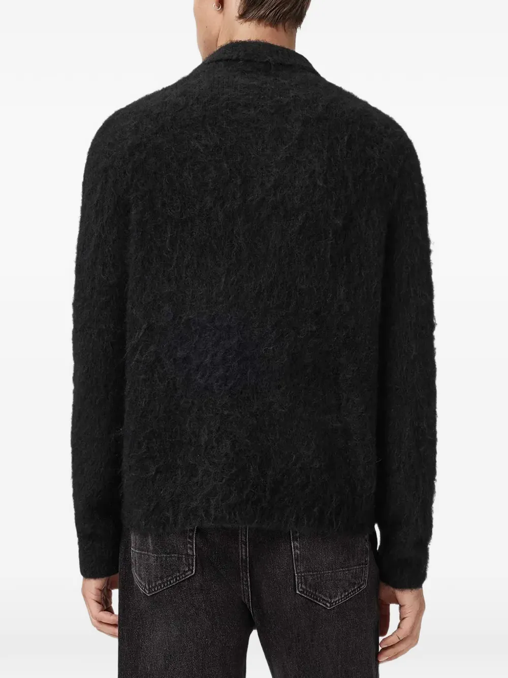 AllSaints Sonny poloshirt met lange mouwen Zwart