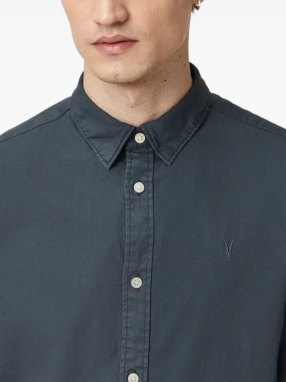 AllSaints Hawthorne overhemd met knopen Blauw