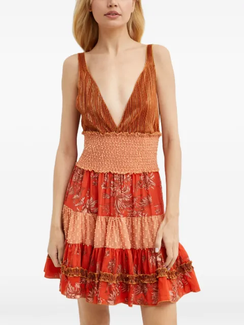 Chio V-neck ruffled dress