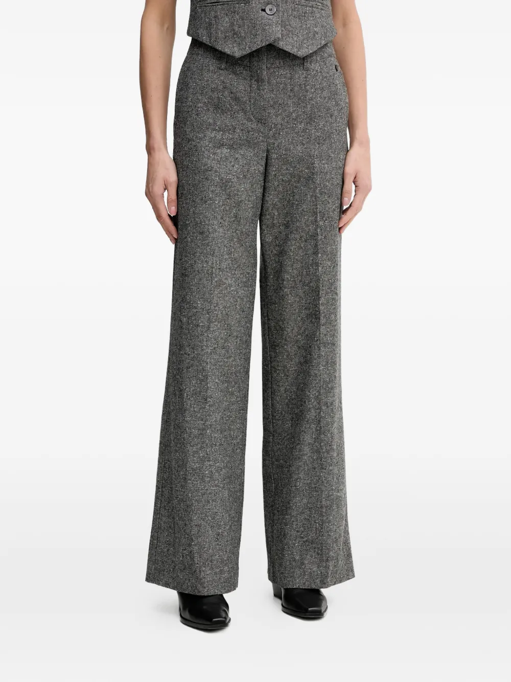 Pedro Del Hierro grey palazzo pants - Grigio