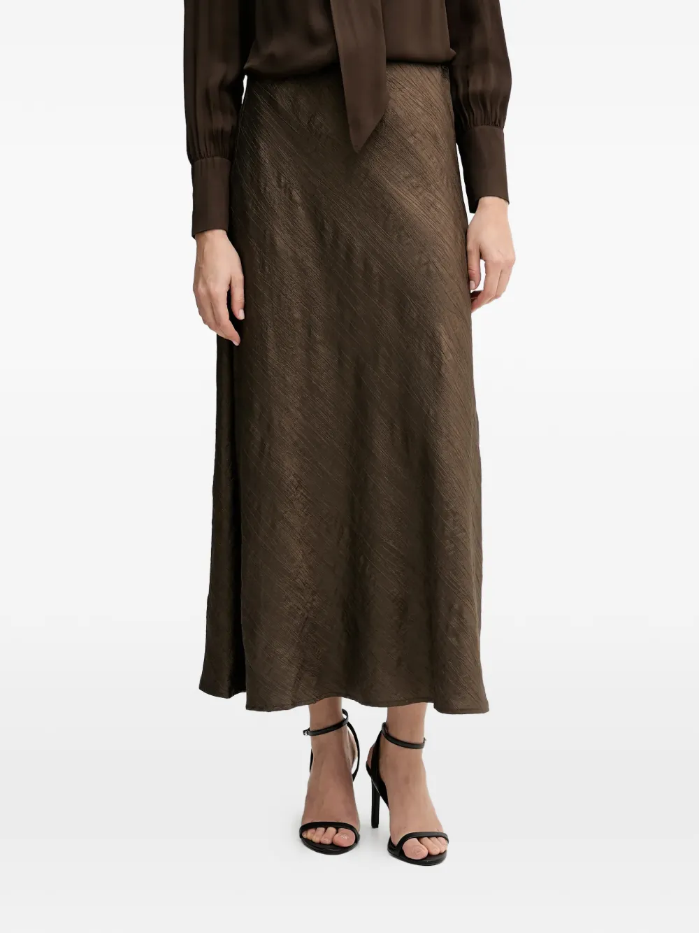 Pedro Del Hierro satin midi skirt - Verde