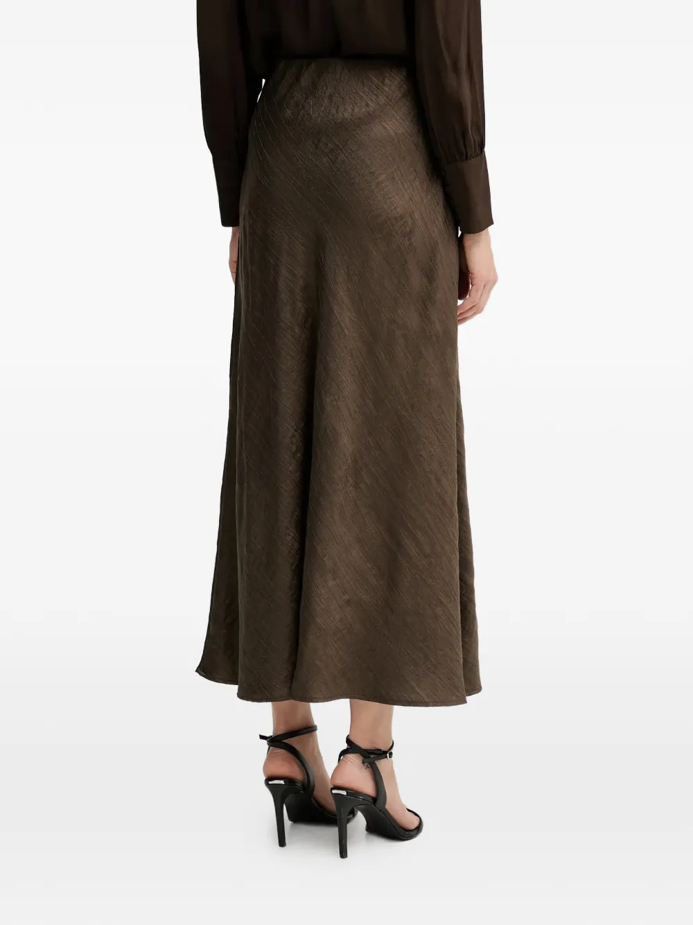  Pedro Del Hierro Satin Midi Skirt - Green 