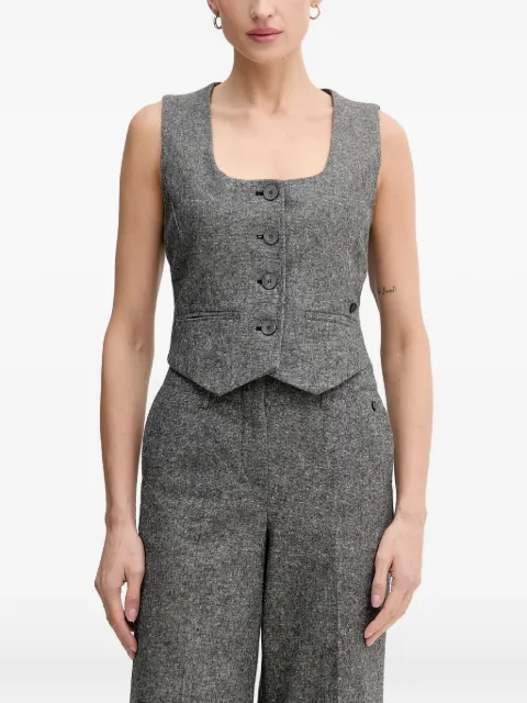 Pedro Del Hierro chaleco con cuello cuadrado