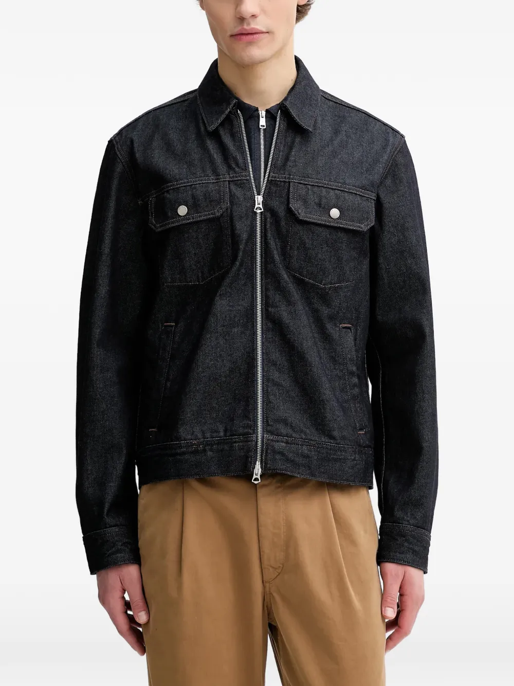 rag & bone Beau zip-up chest-pocket denim jacket | azul | Image 1