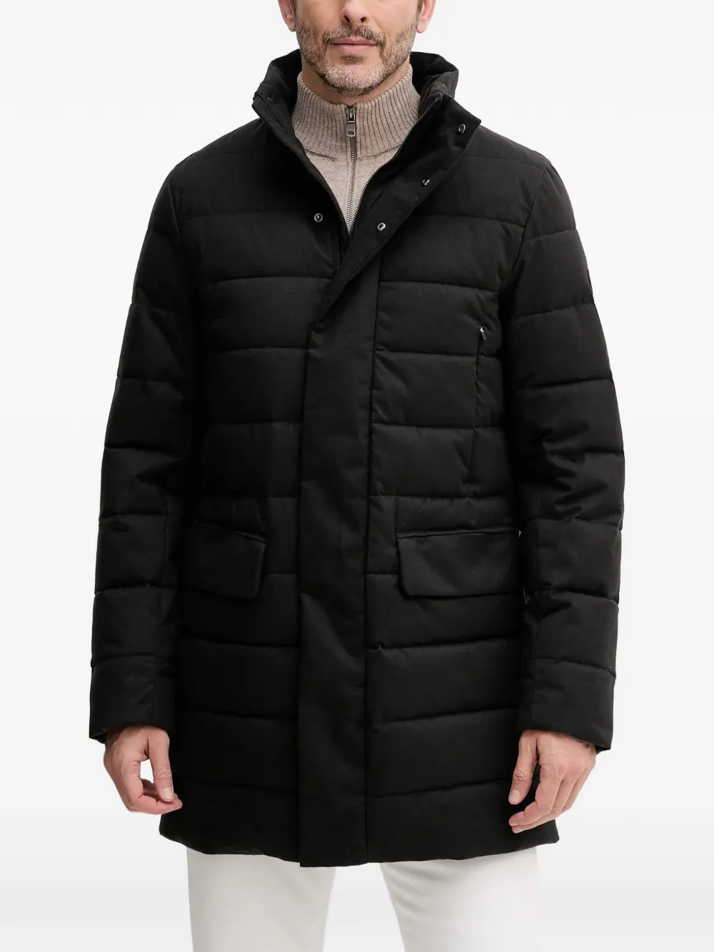 Save The Duck quilted hooded jacket - Nero