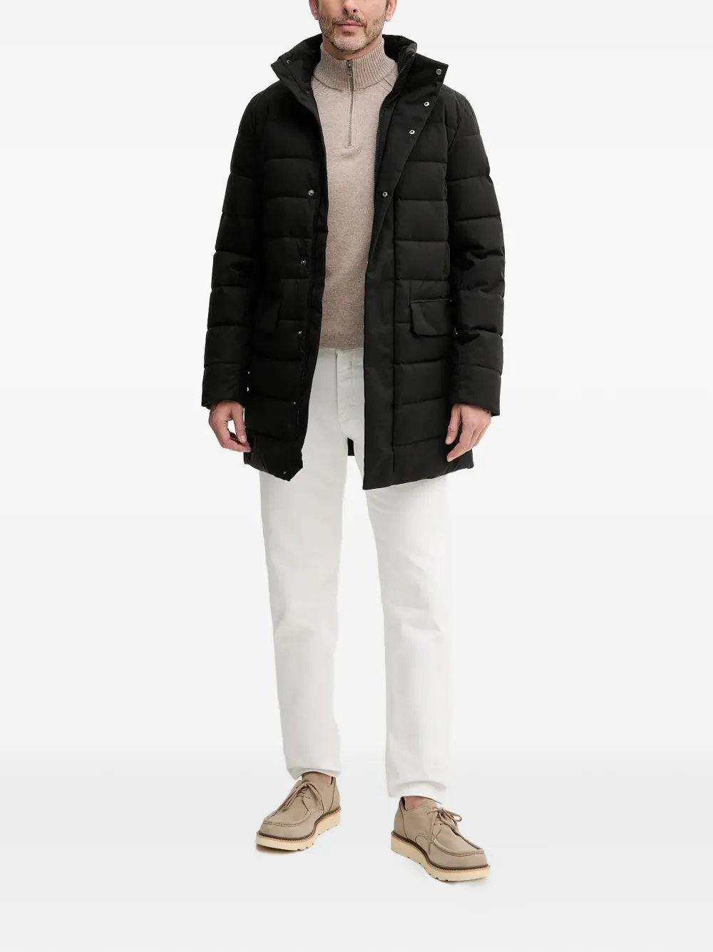  Save The Duck Quilted Hooded Jacket - Black 