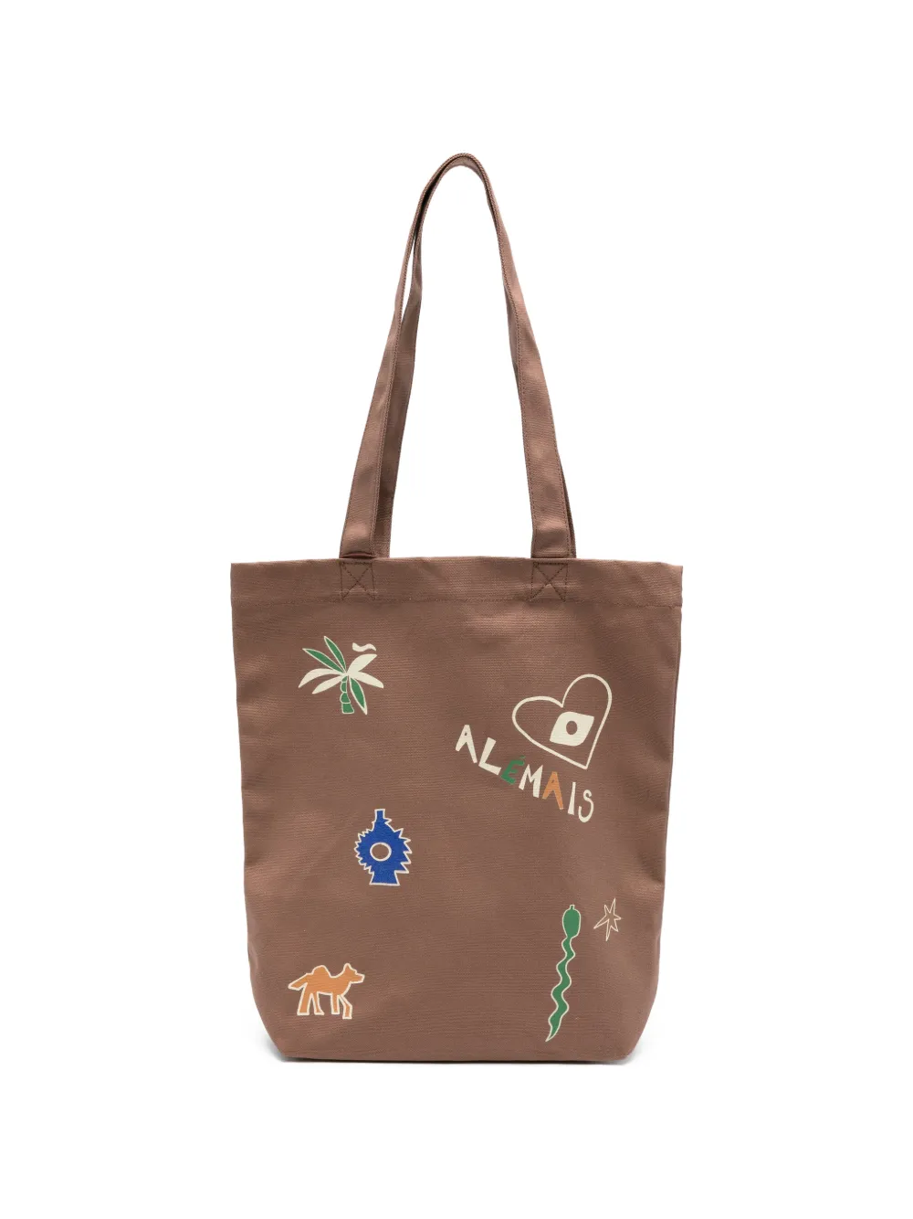 ALEMAIS Borsa tote con stampa - Marrone