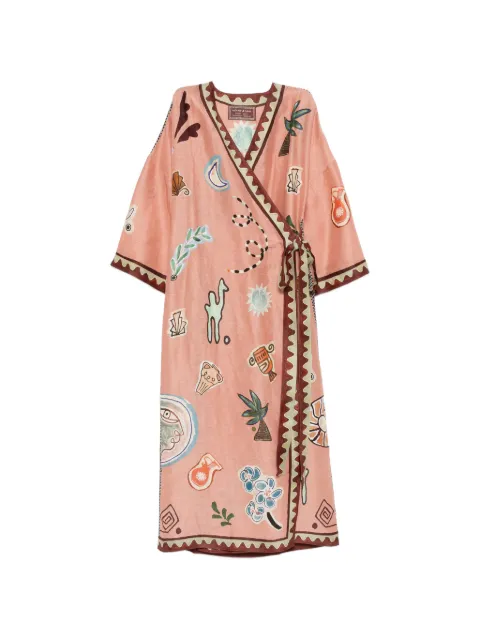 ALEMAIS Laurence printed trim dress